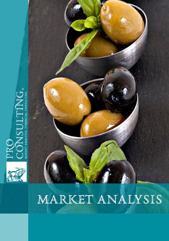 Market research report on canned olives of Ukraine. 2014